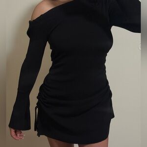 White Fox Boutique Black One-Shoulder Dress